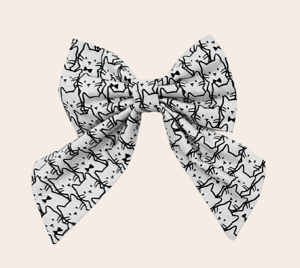 Chester Cat Print Sweetheart Pet Bow