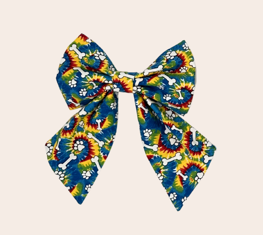 Sunny Tie Dye Sweetheart Pet Bow