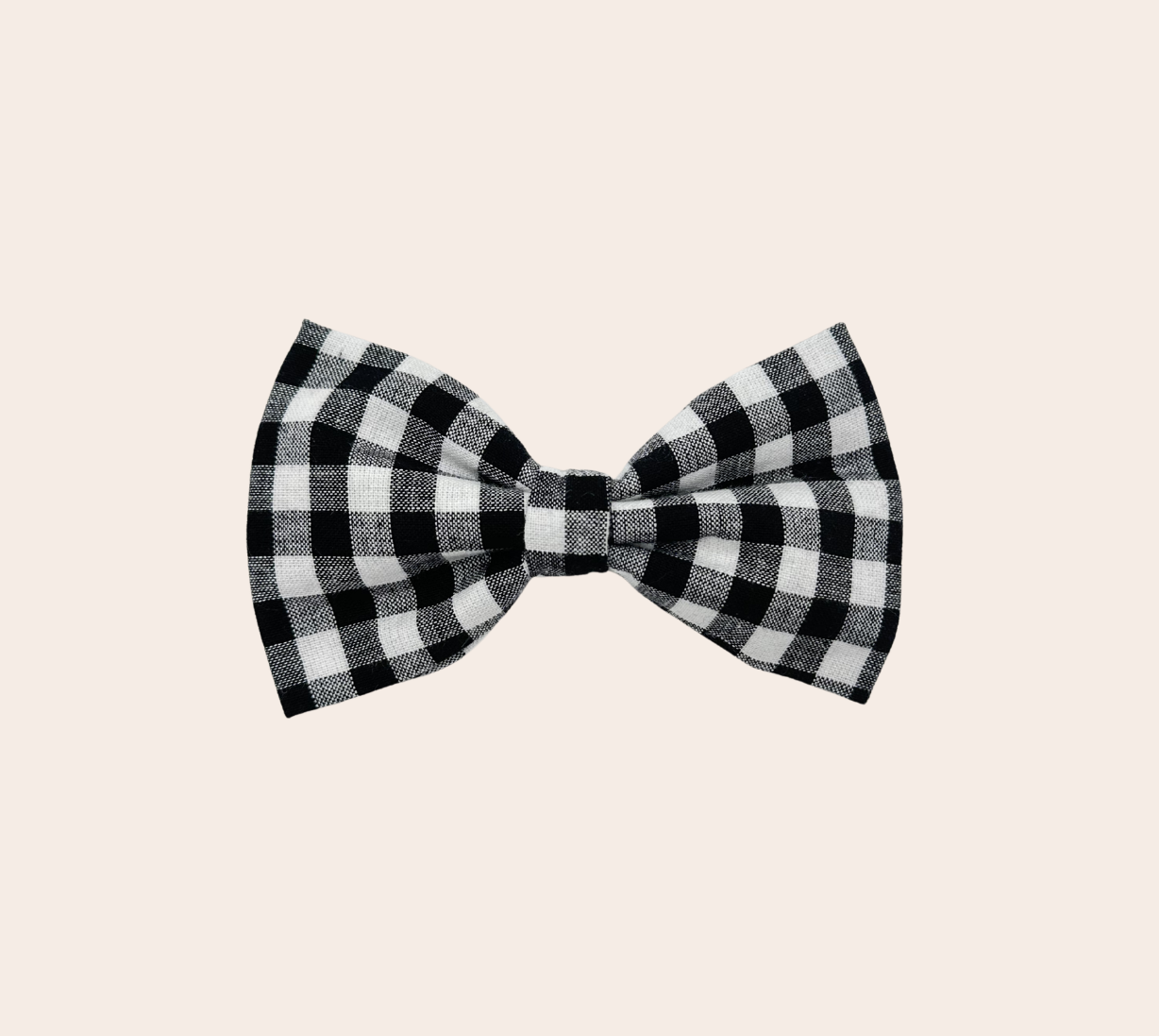Beau Black & White Check Pet Bow Tie