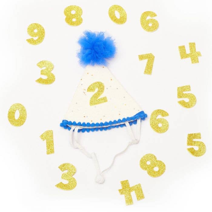 Royal Blue Custom Happy Birthday Party Hat