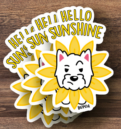 Hello Sunshine Vinyl Sticker (Set of 3)