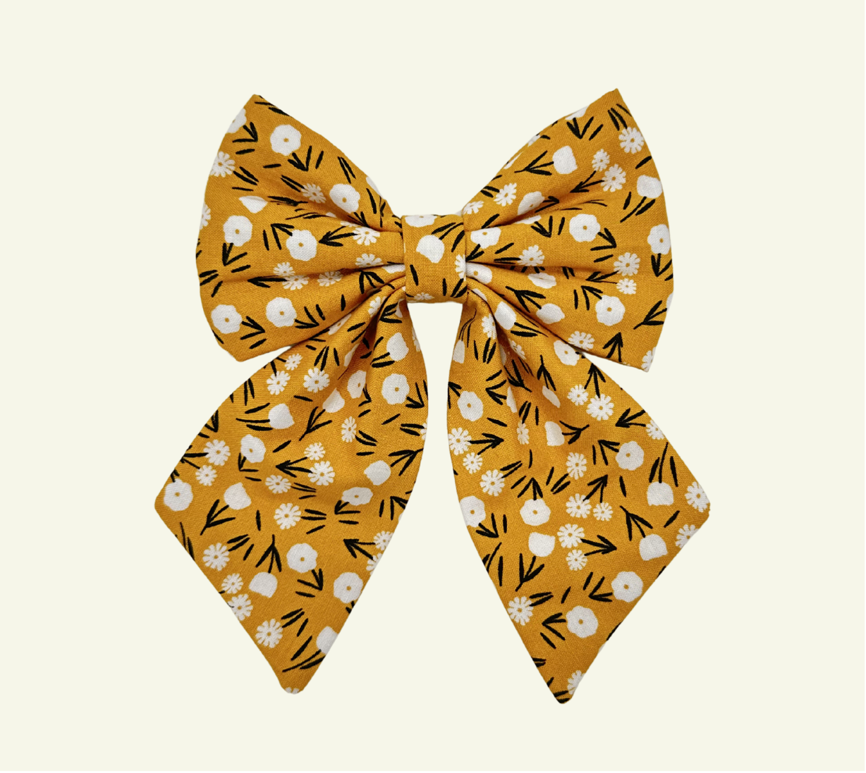 Marigold Floral Sweetheart Pet Bow